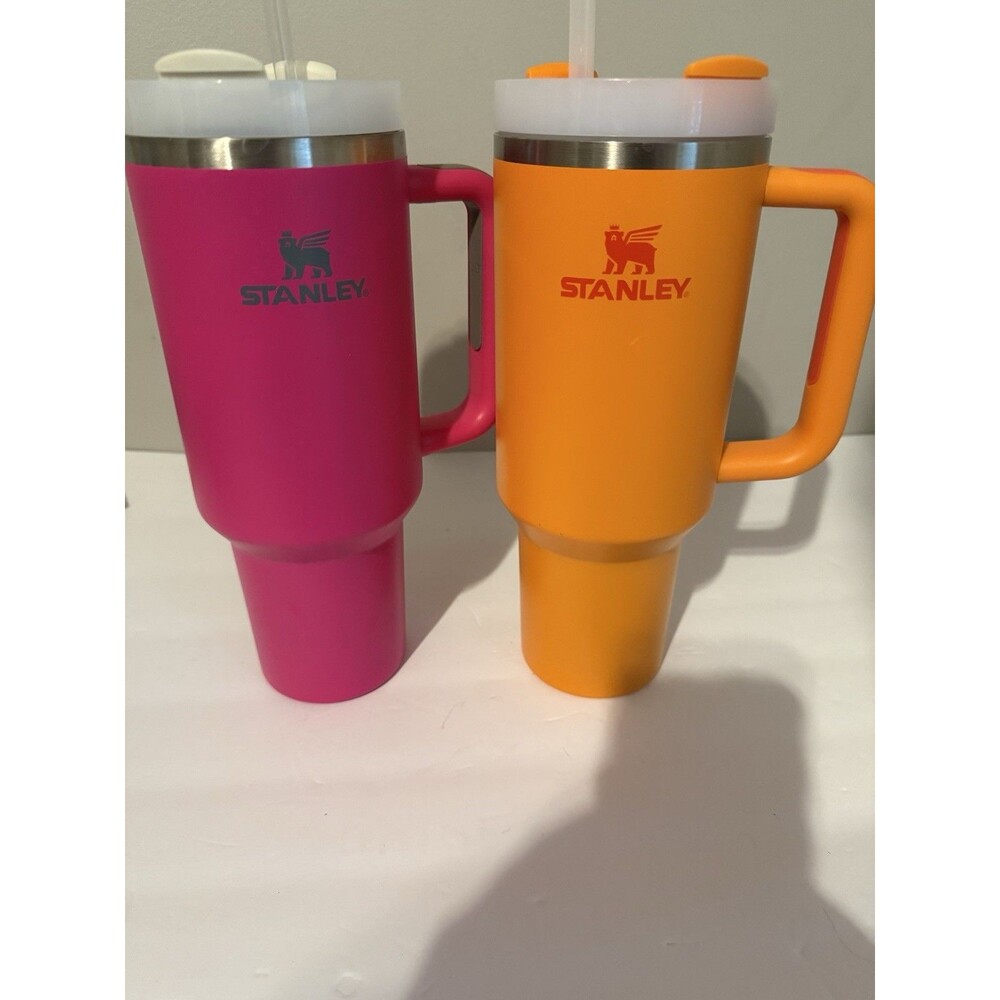 Stanley 40 oz Stainless Steel H2.0 Tumbler Orange and Hot Pink Brand New